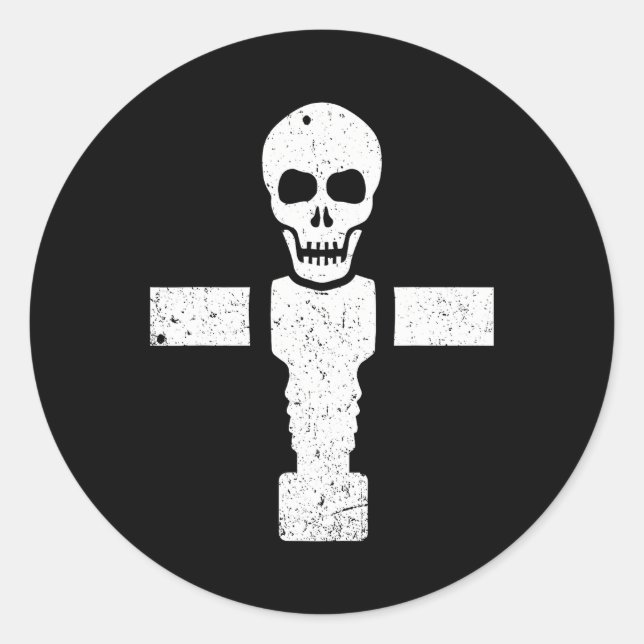 Adesivo Jogador de futebol Legal do Skull Foosball (Frente)