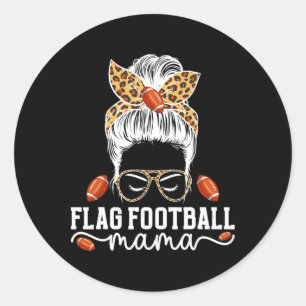 Adesivo Jogador de futebol Mama Messy Bun Flag
