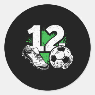 Adesivo Jogador de futebol menino de 12 anos fazendo anive