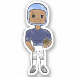 Adesivo jogador de futebol retrô vintage azul marinho simp