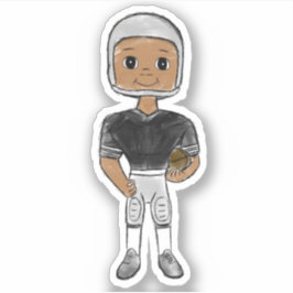 Adesivo jogador de futebol retrô vintage preto prata simpl