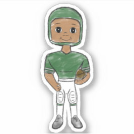 Adesivo jogador de futebol retrô vintage verde branco simp