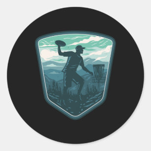 Adesivo Jogador de Golfe de Disco Frisbee Golfista Golfe R