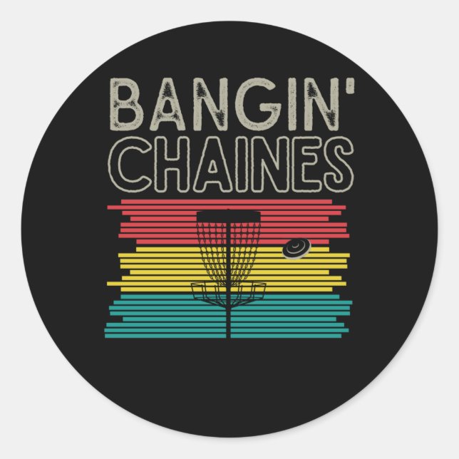 Adesivo Jogador de Golfe do Disco Engraçado do Esporte Fri (Frente)