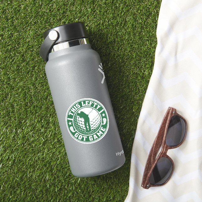Adesivo Jogador de Golfe Engraçado à Esquerda (HydroFlask Insitu)