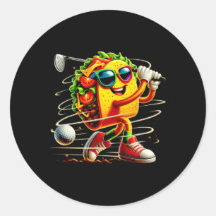 Adesivo Jogador de Golfe Taco Cinco De Mayo Comida Mexican