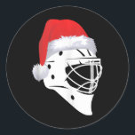 Adesivo Jogador de Hóquei em papais noeis Xmas Esportes Fe<br><div class="desc">Jogador de Hóquei em papais noeis Xmas Esportes Feliz Hóquei de Natal</div>