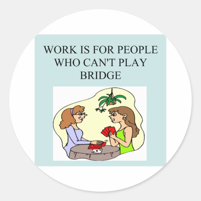 Adesivo jogador de jogo bridge duplicado (Frente)