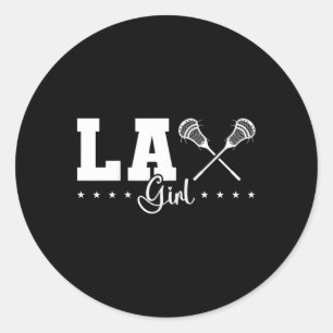 Adesivo Jogador de Lacrosse da Garota Lax