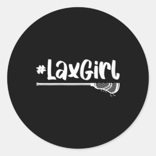 Adesivo Jogador de Lacrosse da Lax Girl Jogador Stick Team