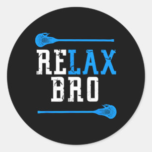 Adesivo Jogador de Lacrosse Men Lax Gift Relax Bro