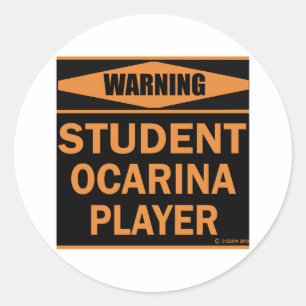 Adesivo Jogador de Ocarina Estudante