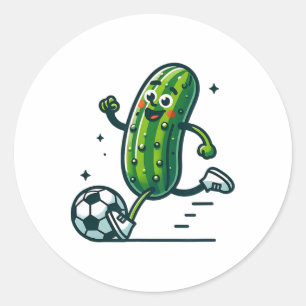 Adesivo Jogador de Pepino de Futebol Engraçado Chutando By