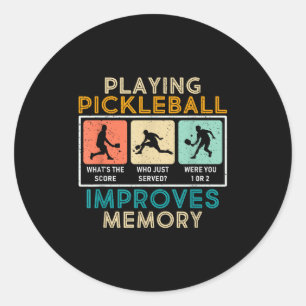 Adesivo Jogador de Pickleball Cita Pickleball Engraçado Gr