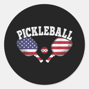 Adesivo Jogador de Pickleball da Bandeira dos EUA Amor por