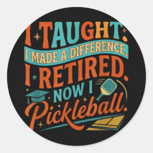 Adesivo Jogador de pickleball educador aposentado Unny
