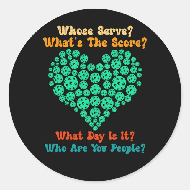 Adesivo Jogador De Pickleball Lover De Batedeira Cujo Serv (Frente)