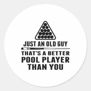 Adesivo Jogador De Piscina Do Mens - Camisa - Ll Billiards