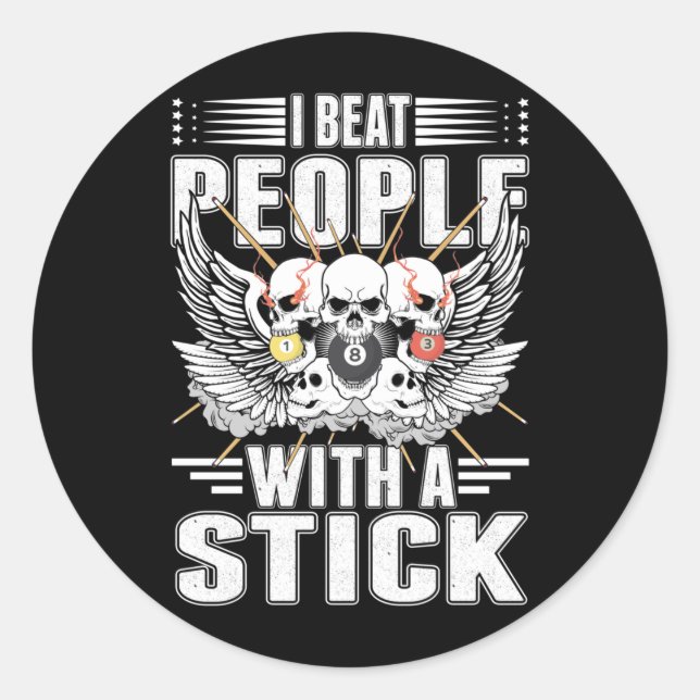 Adesivo Jogador de Piscina do Sarcastic Billiard Snooker C (Frente)