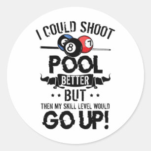 Adesivo Jogador De Piscina Engraçado Camisa Que Eu Pude At