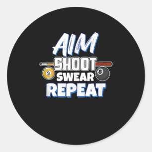 Adesivo Jogador de Piscina Engraçado Gift Billiard Balls