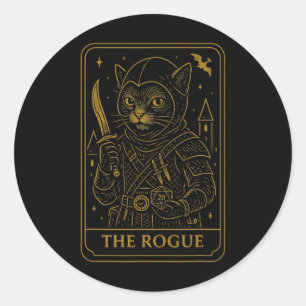 Adesivo Jogador de Rpg Renegado D20 Dados Nerdy Geek Gato