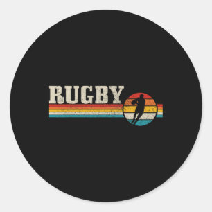 Adesivo Jogador de Rugby Vintage Esporte Retro Homens Rapa