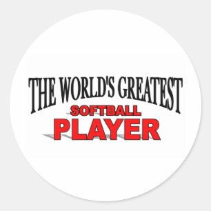 Adesivo Jogador de softball do mundo o grande