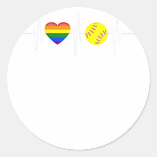 Adesivo Jogador de Softball Orgulho gay LGBTQ gay