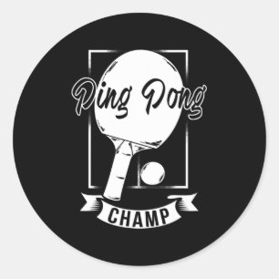 Adesivo Jogador de Tênis de Diversão Ping Pong Champ