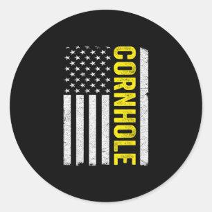 Adesivo Jogador de Toss Cornhole Flag dos EUA