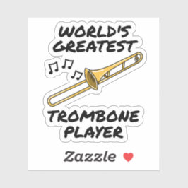 Adesivo Jogador de Trombone Maior do Mundo, Trombonista En