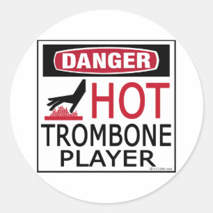 Adesivo Jogador de Trombone quente