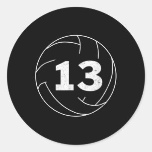 Adesivo Jogador de Voleibol Jersey Número Treze Gráfico