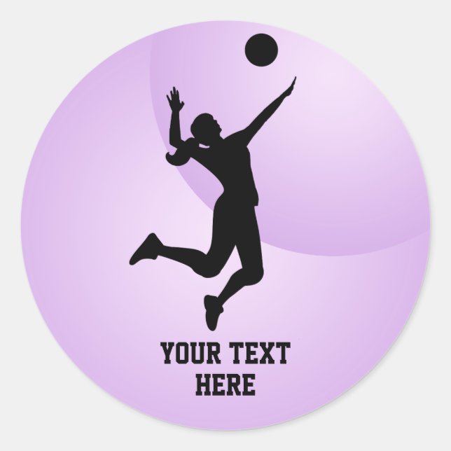 Adesivo Jogador de Voleibol Mulher Voleibol de Praia (Frente)