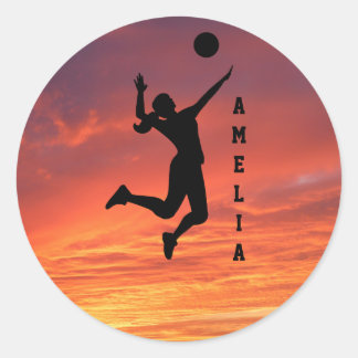 Adesivo Jogador de Voleibol Mulher Voleibol de Praia