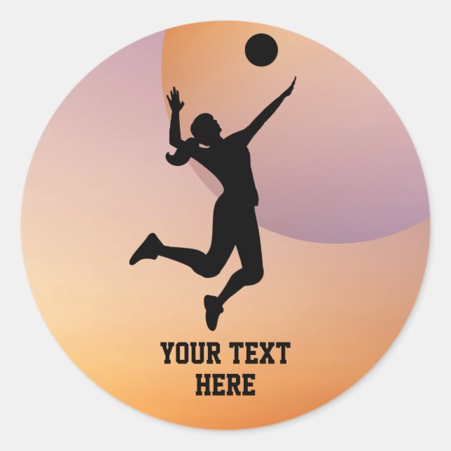 Adesivo Jogador de Voleibol Mulher Voleibol de Praia (Frente)