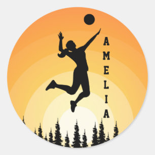 Adesivo Jogador de Voleibol Mulher Voleibol de Praia