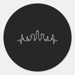 Adesivo Jogador de xadrez de xadrez com pulsação de xadrez