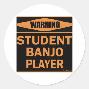 Adesivo Jogador do banjo do estudante