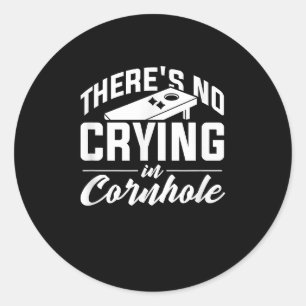 Adesivo Jogador do Corn Hole Não Há Chorando em Cornhole