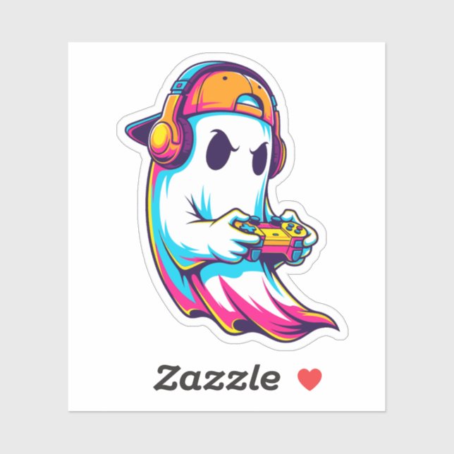 Adesivo Jogador Fantasma do Halloween legal (Folha)