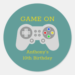 Adesivo Jogador moderno qualquer Festa de aniversário et