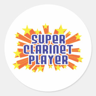 Adesivo Jogador super do clarinete