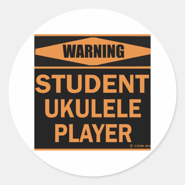 Adesivo Jogador Ukulele estudantil (Frente)