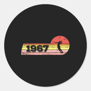 Adesivo Jogadora de badminton Nascida em 1967 Aniversário