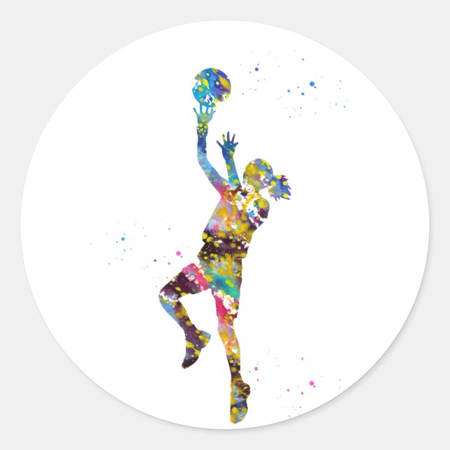 Adesivo Jogadora de basquete feminina (Frente)