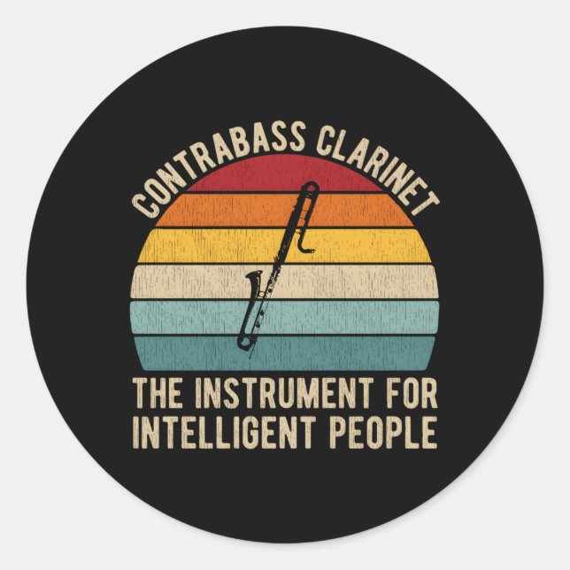 Adesivo Jogadores Clarinet Contrabass Para Um Clarinetista (Frente)