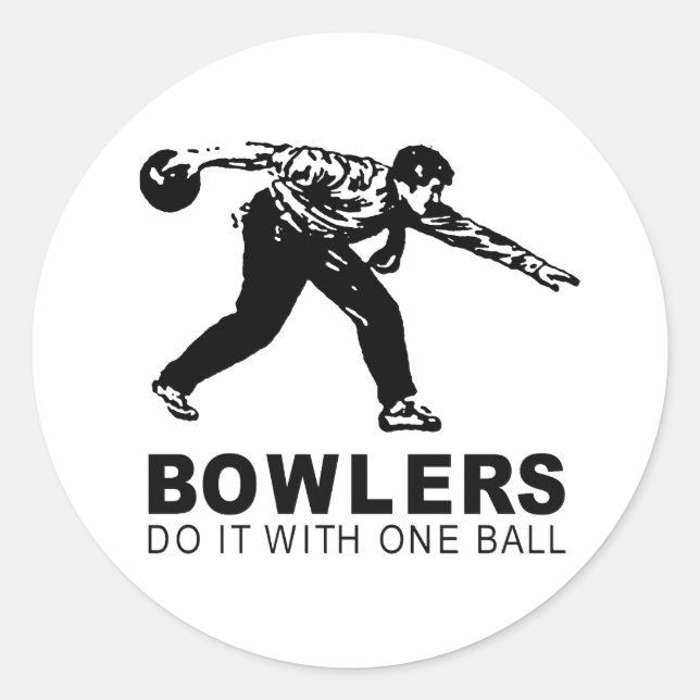 Adesivo jogadores de boliche fazem isso com uma bola (Frente)