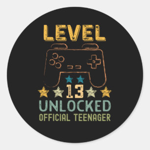 Adesivo Jogadores de diversão do nível 13 desbloqueados